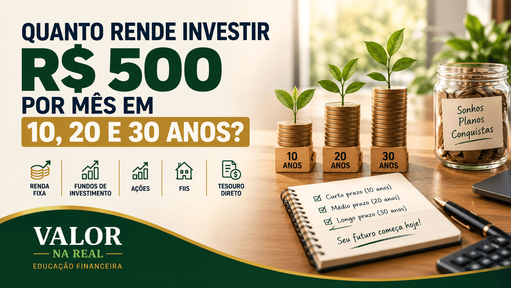 R$ 500 por mês